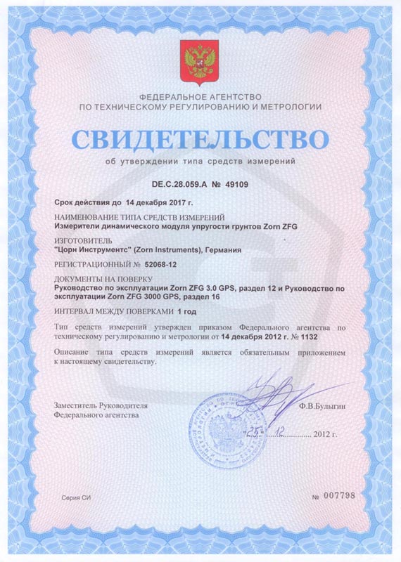 Сертификат ZFG